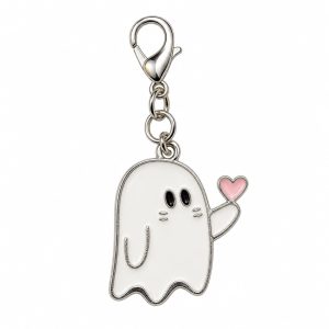 Ghost Holding Heart Charm
