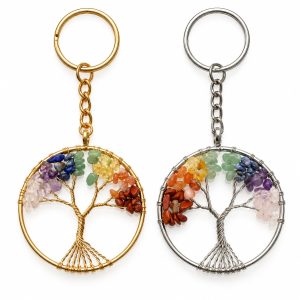 Tree of Life Circle Keychain