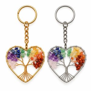 Tree of Life Heart Keychain